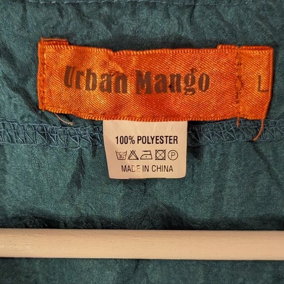 Urban Mango teal blue ruffle front dress with elastic belt size large - Picture 9 of 11